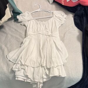 Altar'd State White Ruffled Romper